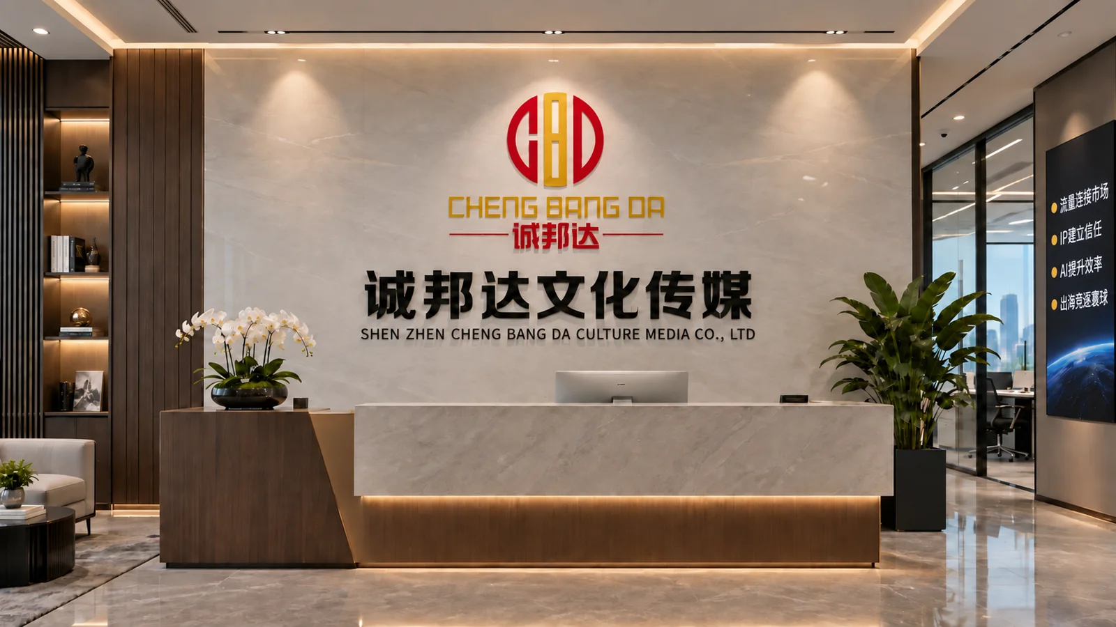 深圳市诚邦达文化传媒有限公司办公前台